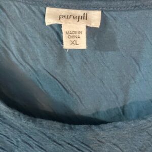 Pure Jill by J Jill, roomy cotton blue top/tunic in XL. Excellent condition.